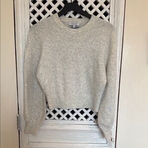 & Other Stories Cropped Sweater in White/Gray, Small